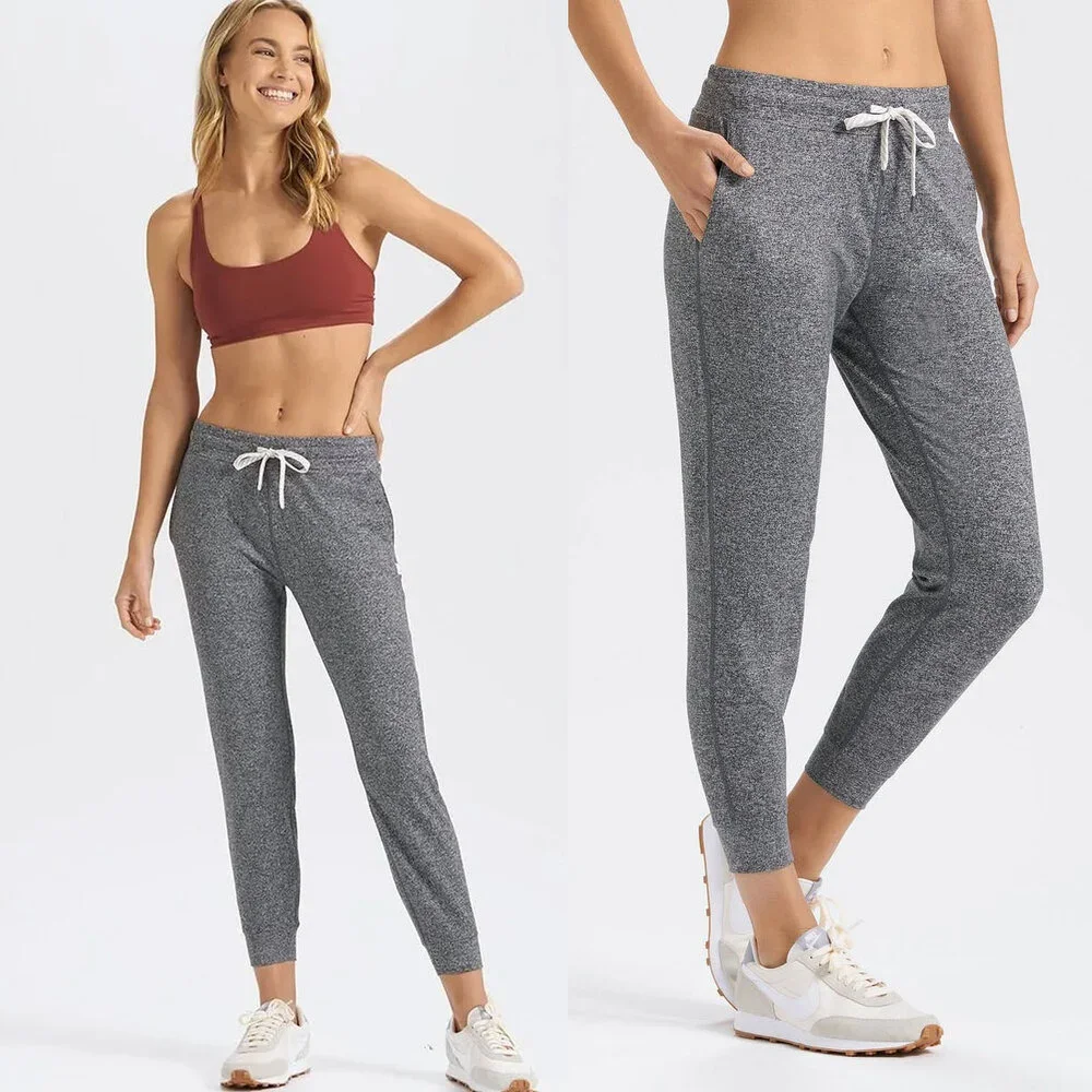 Vuori Performance Jogger Pants Heather Grey Women Size M DreamKnit VW303